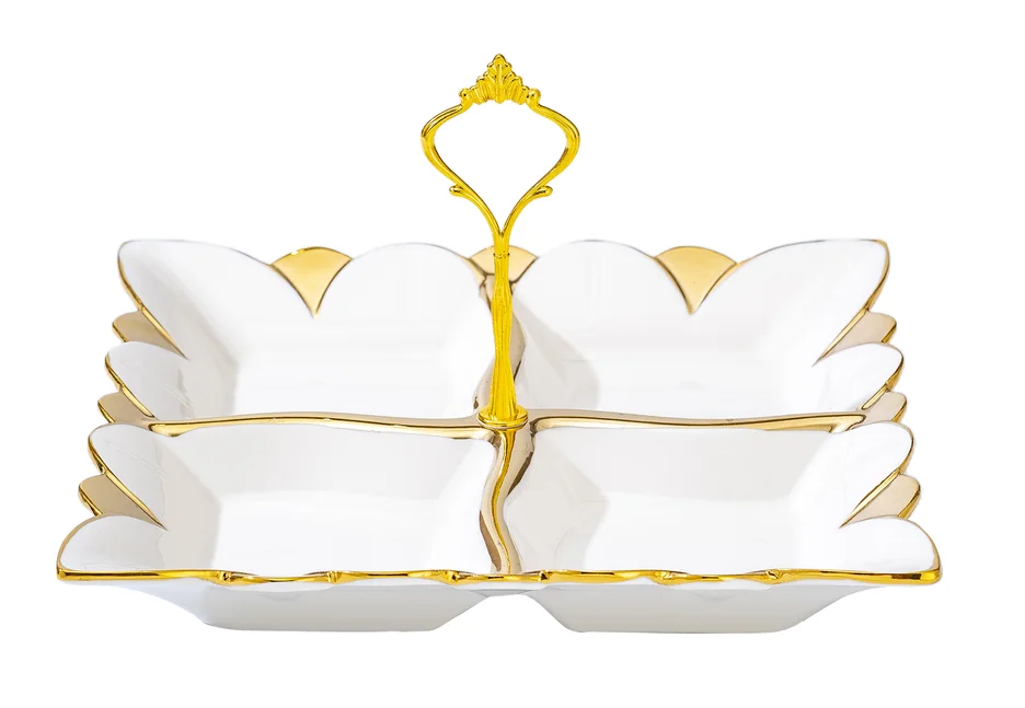Cherry Blossom Series Gilded Petal Tableware Set