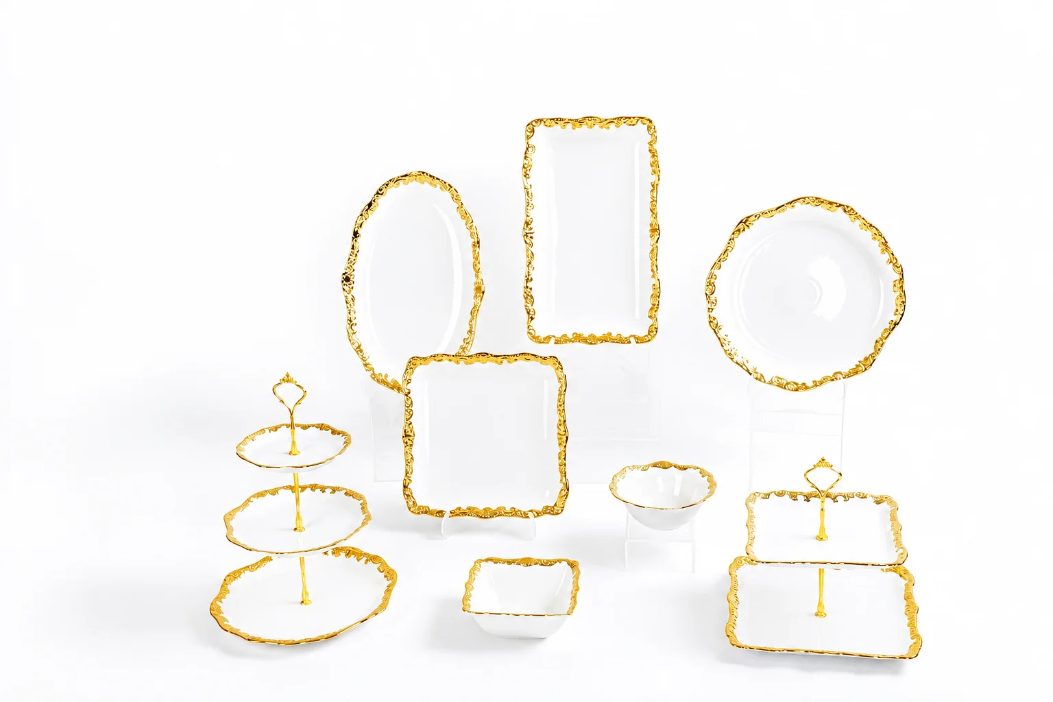 Vine Luxury Embossed Rim Tableware Series